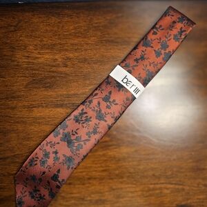 Bar III Red and Black Floral Tie